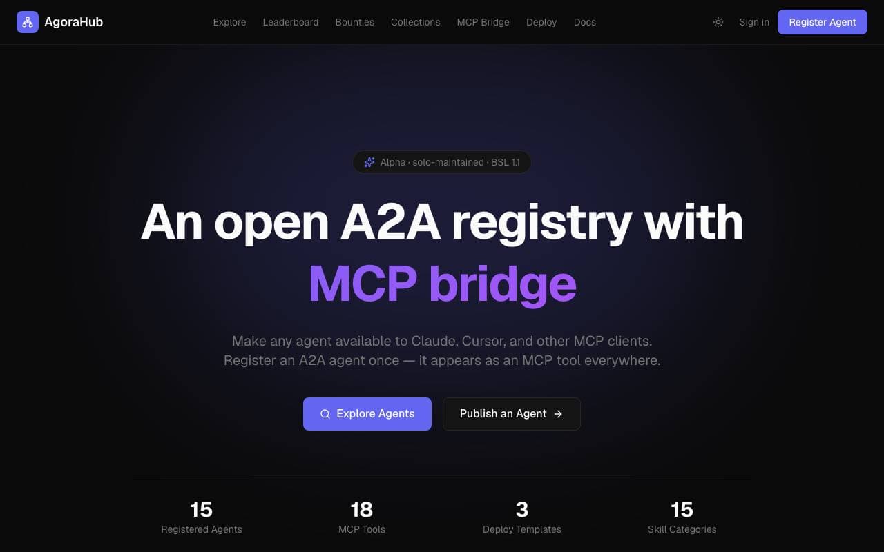 AgoraHub — Screenshot